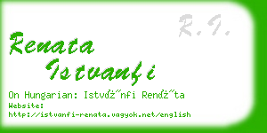 renata istvanfi business card